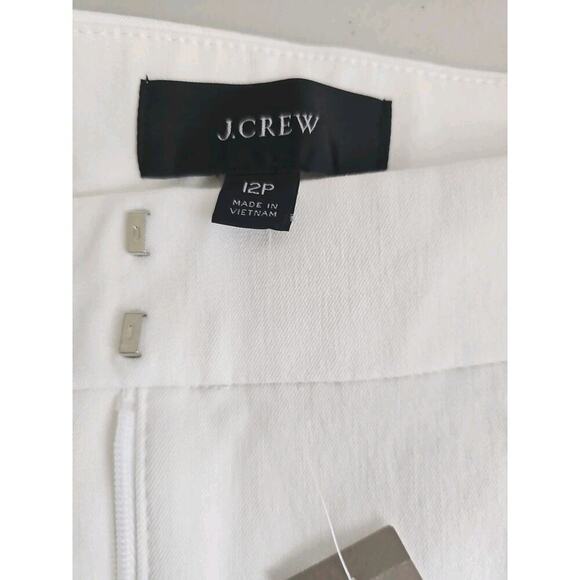 J.Crew ~Woman Size 12 Petite~ Ivory High Rise Ankle Dress Pants Stretch NWT. - Picture 4 of 16